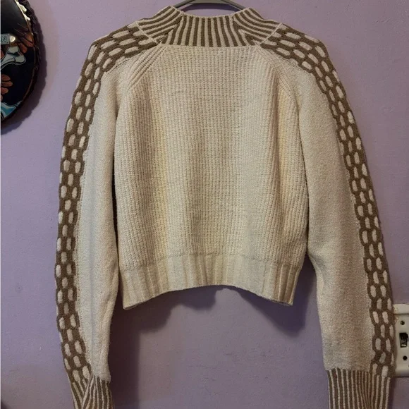 Lush Beige and Taupe Knit Sweater - Picture 2 of 4